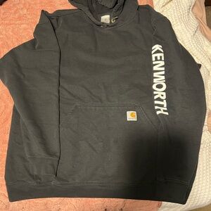 Carhartt Black Hoodie with White Sleeve Print